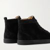 Louis Logo-Embellished Suede High-Top Sneakers - BK Louis Logo-Embellished Suede High-Top Sneakers - BK