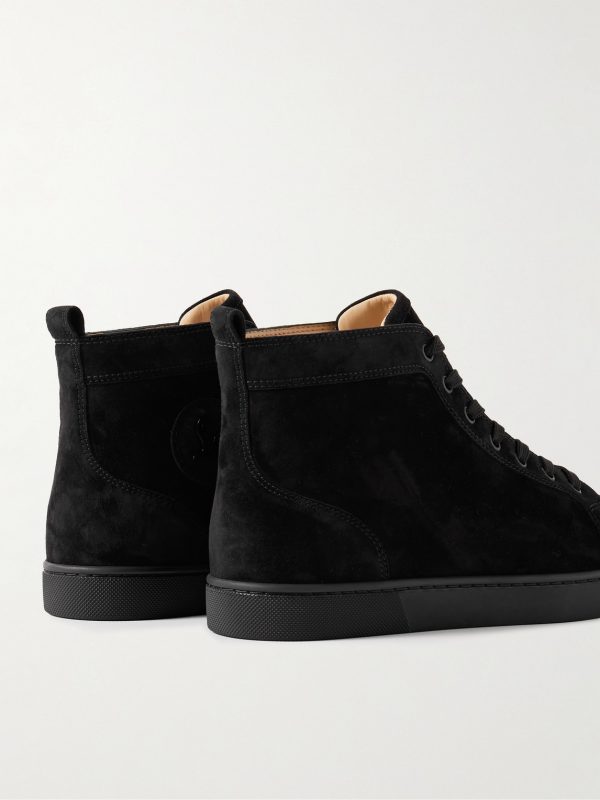 Louis Logo-Embellished Suede High-Top Sneakers - BK Louis Logo-Embellished Suede High-Top Sneakers - BK