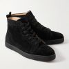 Louis Logo-Embellished Suede High-Top Sneakers - FR Louis Logo-Embellished Suede High-Top Sneakers - FR
