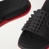 Take It Easy Logo-Embossed Cutout Spiked Rubber Slides - CU Take It Easy Logo-Embossed Cutout Spiked Rubber Slides - CU