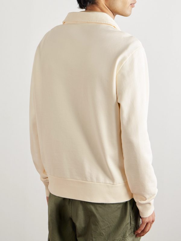 Logo-Embroidered Cotton-Jersey Half-Zip Sweatshirt - BK Logo-Embroidered Cotton-Jersey Half-Zip Sweatshirt - BK