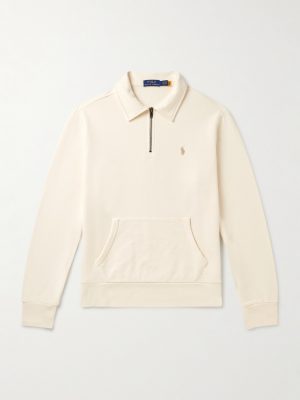 Logo-Embroidered Cotton-Jersey Half-Zip Sweatshirt Logo-Embroidered Cotton-Jersey Half-Zip Sweatshirt