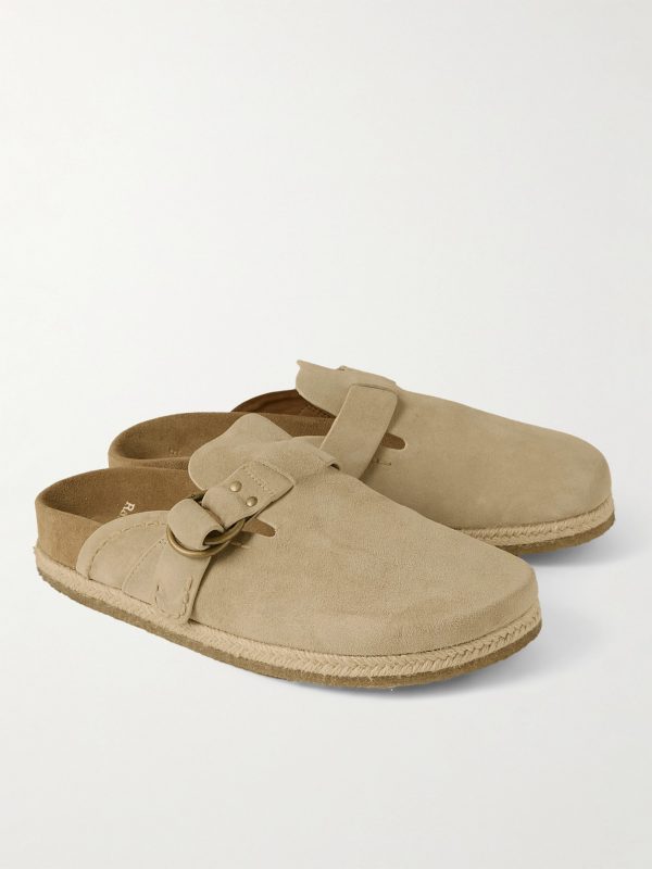 Turbach Jute-Trimmed Suede Clogs - FR Turbach Jute-Trimmed Suede Clogs - FR