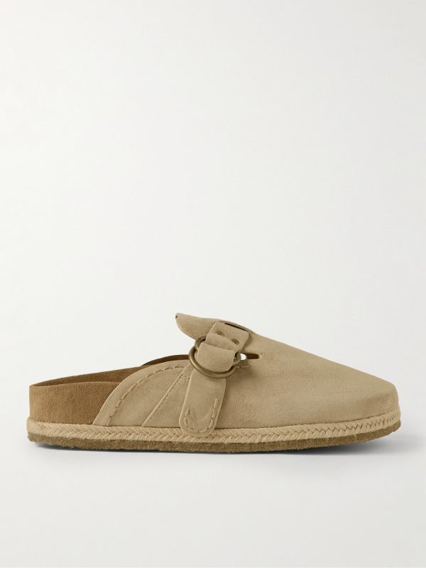 Turbach Jute-Trimmed Suede Clogs Turbach Jute-Trimmed Suede Clogs