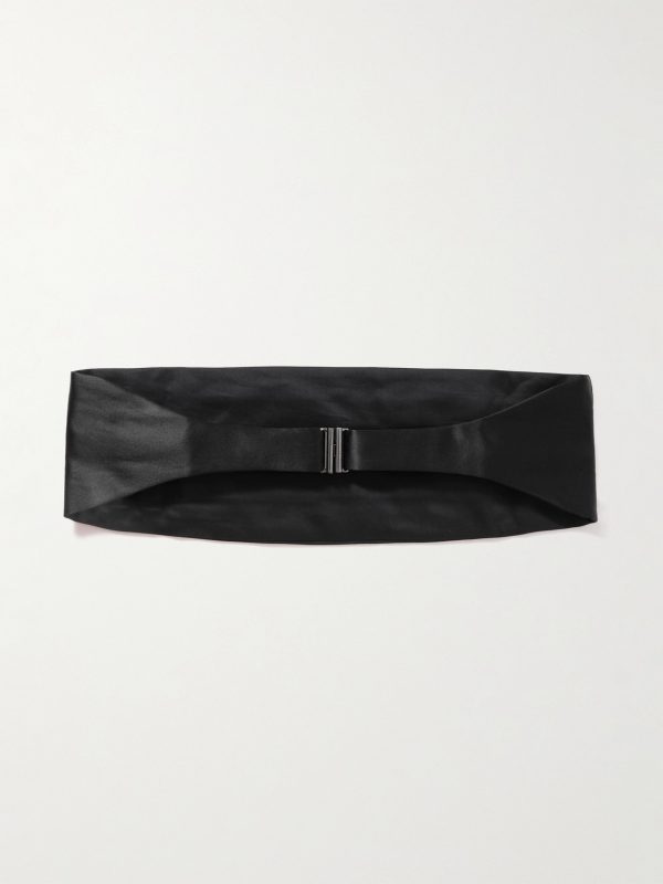 Cotton and Silk-Blend Satin Cummerbund - BK Cotton and Silk-Blend Satin Cummerbund - BK