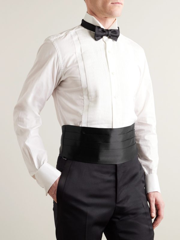 Cotton and Silk-Blend Satin Cummerbund - OU Cotton and Silk-Blend Satin Cummerbund - OU
