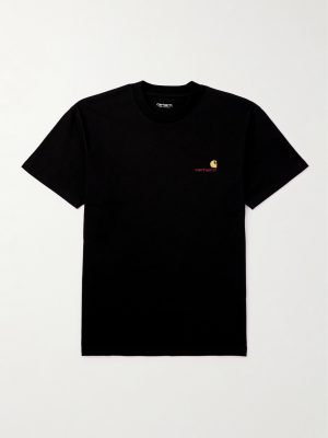 American Script Logo-Embroidered Organic Cotton-Jersey T-Shirt American Script Logo-Embroidered Organic Cotton-Jersey T-Shirt
