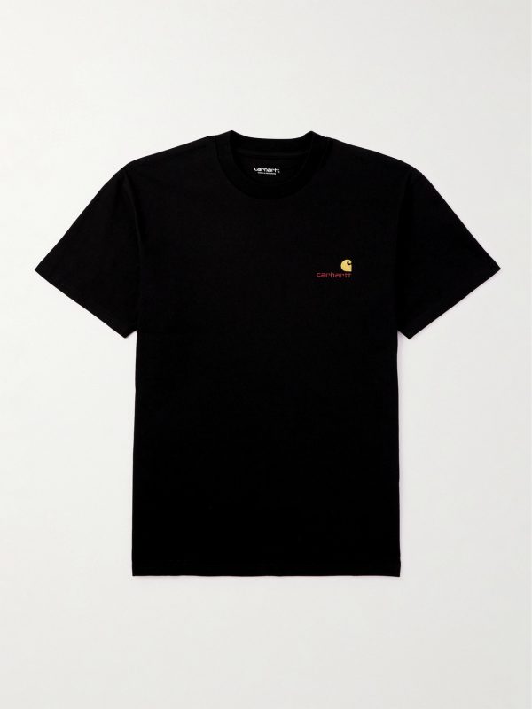 American Script Logo-Embroidered Organic Cotton-Jersey T-Shirt American Script Logo-Embroidered Organic Cotton-Jersey T-Shirt