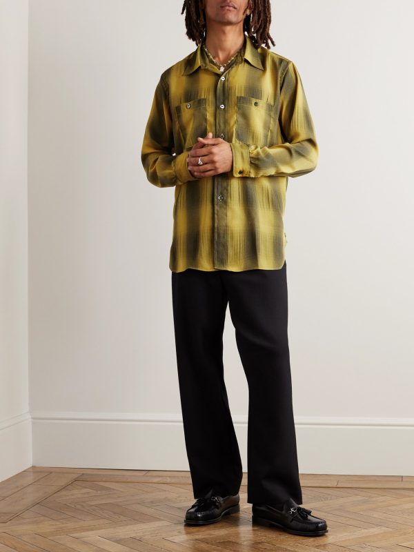 Checked Crepe Shirt - OU