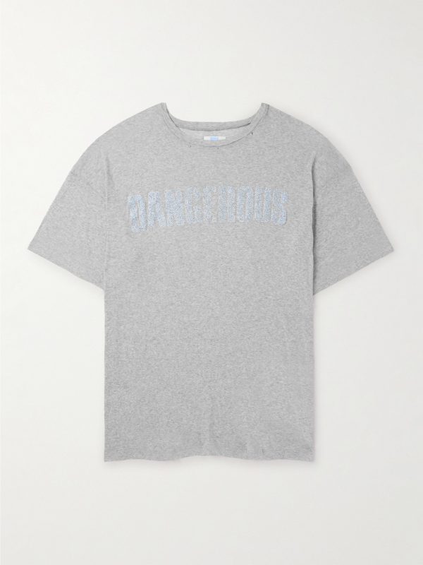 Distressed Printed Cotton-Jersey T-Shirt Distressed Printed Cotton-Jersey T-Shirt