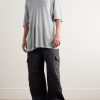 Distressed Printed Cotton-Jersey T-Shirt - OU Distressed Printed Cotton-Jersey T-Shirt - OU