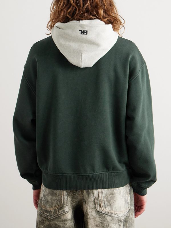 Logo-Print Cotton-Blend Jersey Hoodie - BK Logo-Print Cotton-Blend Jersey Hoodie - BK
