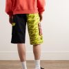 Straight-Leg Distressed Printed Cotton-Canvas Cargo Shorts - BK Straight-Leg Distressed Printed Cotton-Canvas Cargo Shorts - BK
