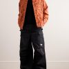 Logo-Embroidered Distressed Printed Cotton-Canvas Jacket - OU Logo-Embroidered Distressed Printed Cotton-Canvas Jacket - OU