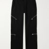 Wide-Leg Zip-Detailed Cotton-Canvas Cargo Trousers Wide-Leg Zip-Detailed Cotton-Canvas Cargo Trousers