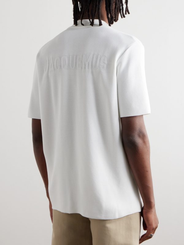 Logo-Jacquard Piqué Polo Shirt - BK