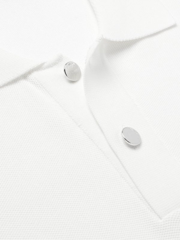 Logo-Jacquard Piqué Polo Shirt - CU