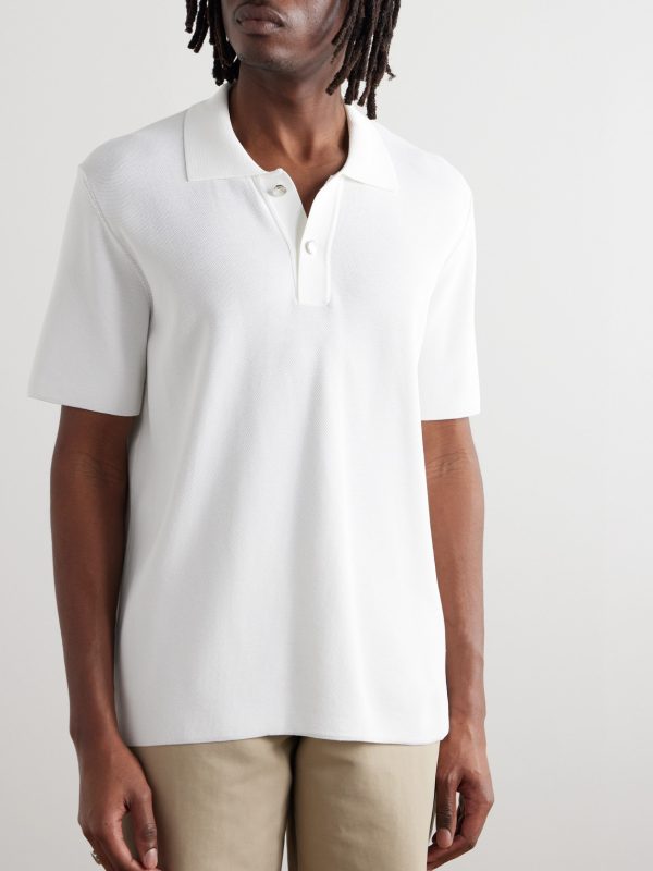 Logo-Jacquard Piqué Polo Shirt - FR