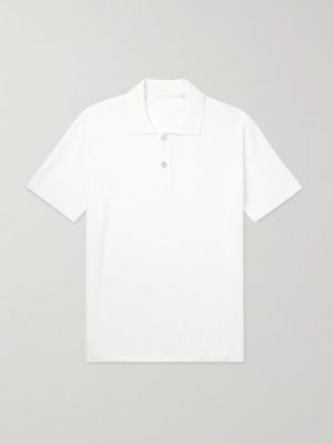 Logo-Jacquard Piqué Polo Shirt