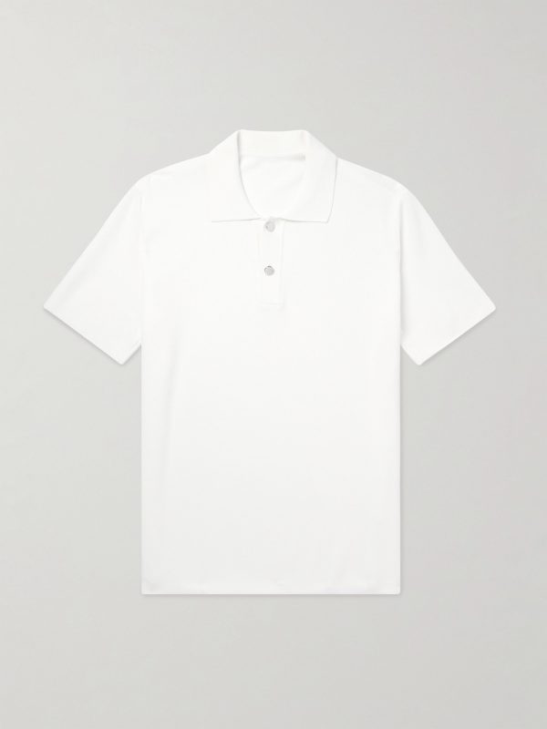 Logo-Jacquard Piqué Polo Shirt