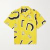 Jean Camp-Collar Printed Cotton Shirt Jean Camp-Collar Printed Cotton Shirt