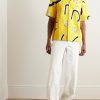 Jean Camp-Collar Printed Cotton Shirt - OU Jean Camp-Collar Printed Cotton Shirt - OU