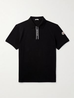 Logo-Appliquéd Grosgrain-Trimmed Cotton-Piqué Polo Shirt Logo-Appliquéd Grosgrain-Trimmed Cotton-Piqué Polo Shirt