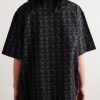 Camp-Collar Logo-Print Cotton-Poplin Shirt - BK Camp-Collar Logo-Print Cotton-Poplin Shirt - BK
