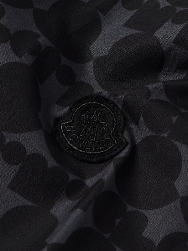 Camp-Collar Logo-Print Cotton-Poplin Shirt - E1 Camp-Collar Logo-Print Cotton-Poplin Shirt - E1