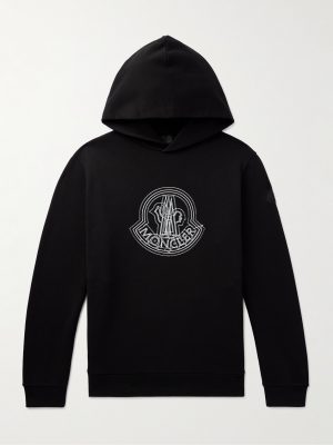 Logo-Appliquéd Printed Cotton-Jersey Hoodie Logo-Appliquéd Printed Cotton-Jersey Hoodie