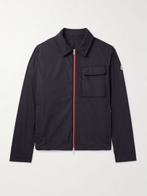 Logo-Appliquéd Grosgrain-Trimmed Shell Overshirt Logo-Appliquéd Grosgrain-Trimmed Shell Overshirt
