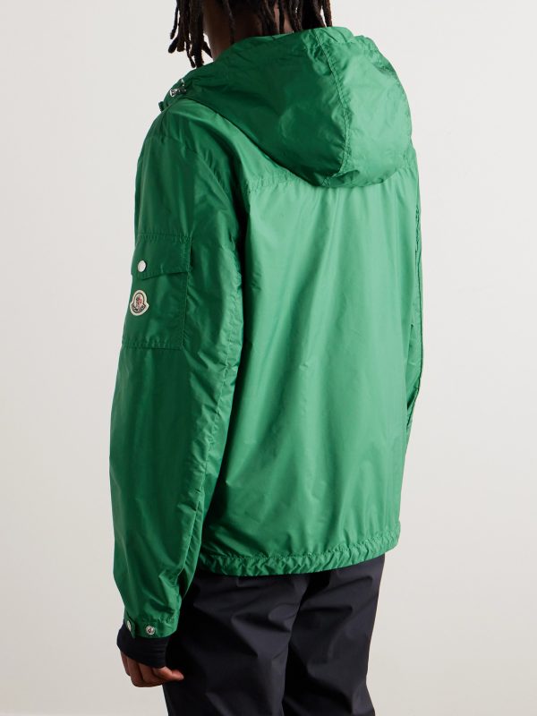 Etiache Logo-Appliqued Shell Hooded Jacket - BK