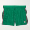 Straight-Leg Mid-Length Logo-Appliquéd Swim Shorts Straight-Leg Mid-Length Logo-Appliquéd Swim Shorts