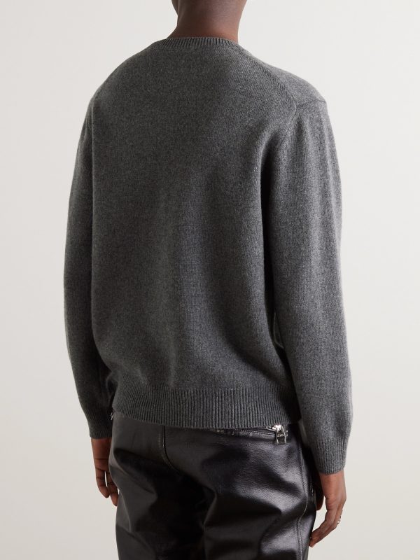 Anagram Logo-Embroidered Wool Sweater - BK Anagram Logo-Embroidered Wool Sweater - BK