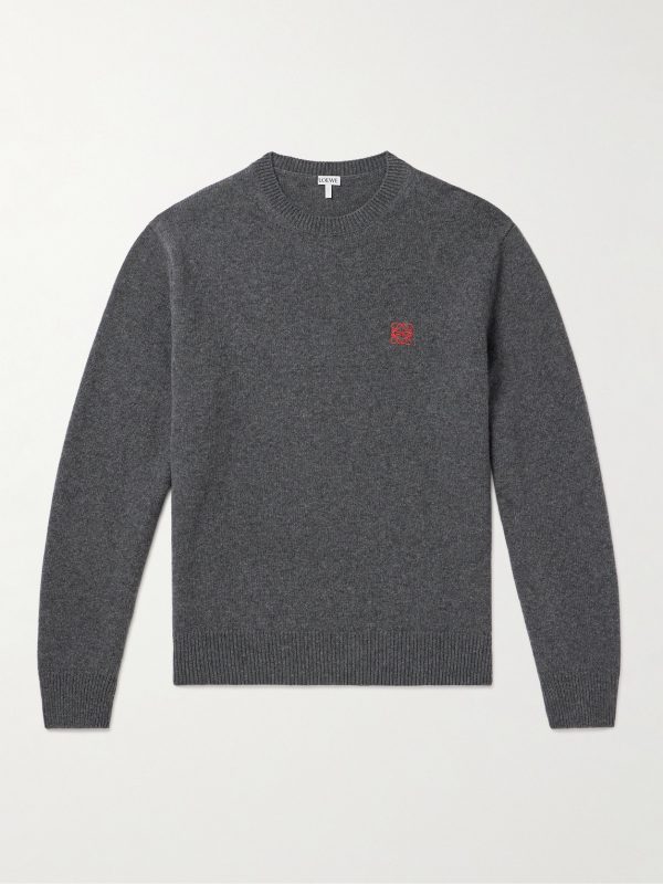 Anagram Logo-Embroidered Wool Sweater Anagram Logo-Embroidered Wool Sweater