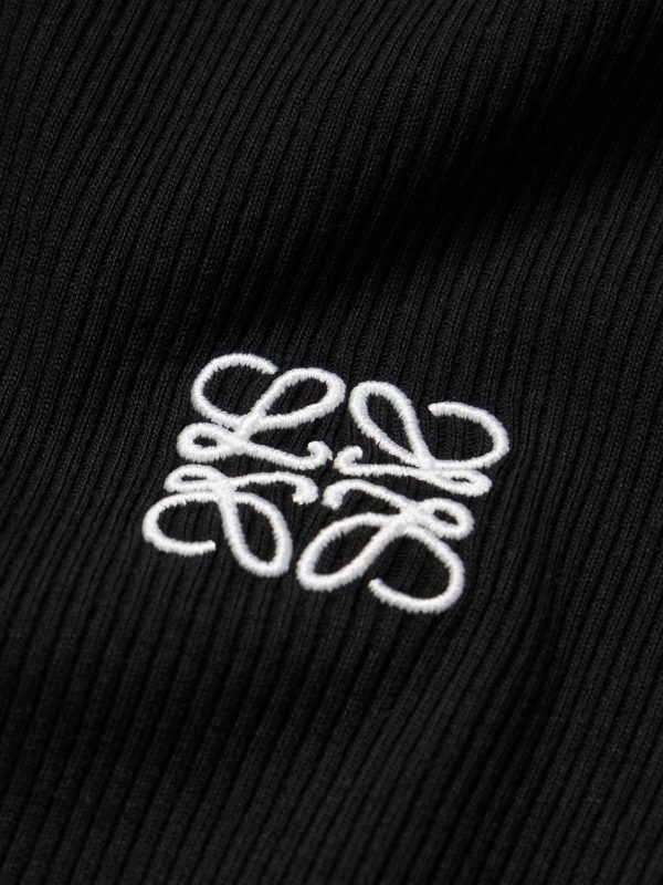 Oversized Logo-Embroidered Ribbed Cotton T-Shirt - CU