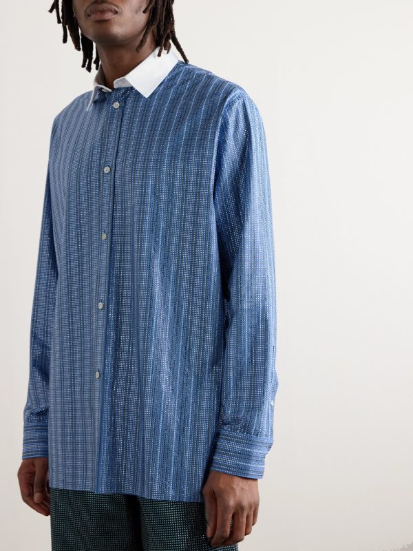 Crystal-Embellished Cotton-Poplin Shirt - FR