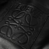 Logo-Embossed Distressed Leather Jacket - E1