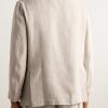 Essential Unstructured Washed Belgian Linen Suit Jacket - BK Essential Unstructured Washed Belgian Linen Suit Jacket - BK