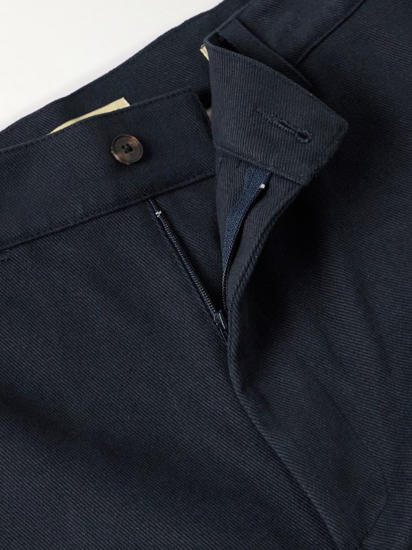 Balloon Barrel-Leg Cotton-Drill Trousers - E1