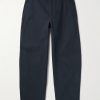 Balloon Barrel-Leg Cotton-Drill Trousers