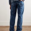 Straight-Leg Patchwork Embellished Upcycled Jeans - BK