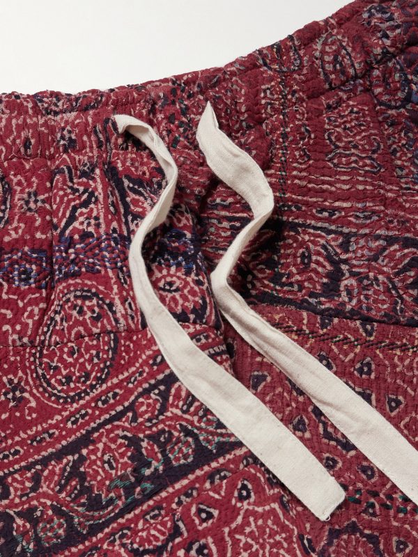 Ajrakh Printed Cotton Drawstring Shorts - CU