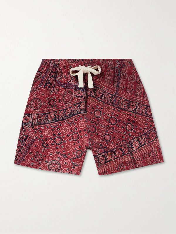 Ajrakh Printed Cotton Drawstring Shorts