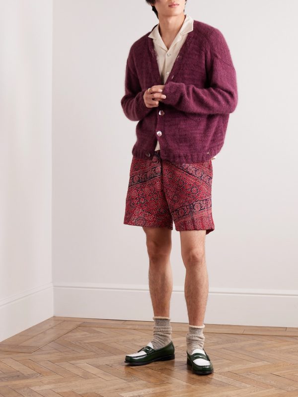 Ajrakh Printed Cotton Drawstring Shorts - OU
