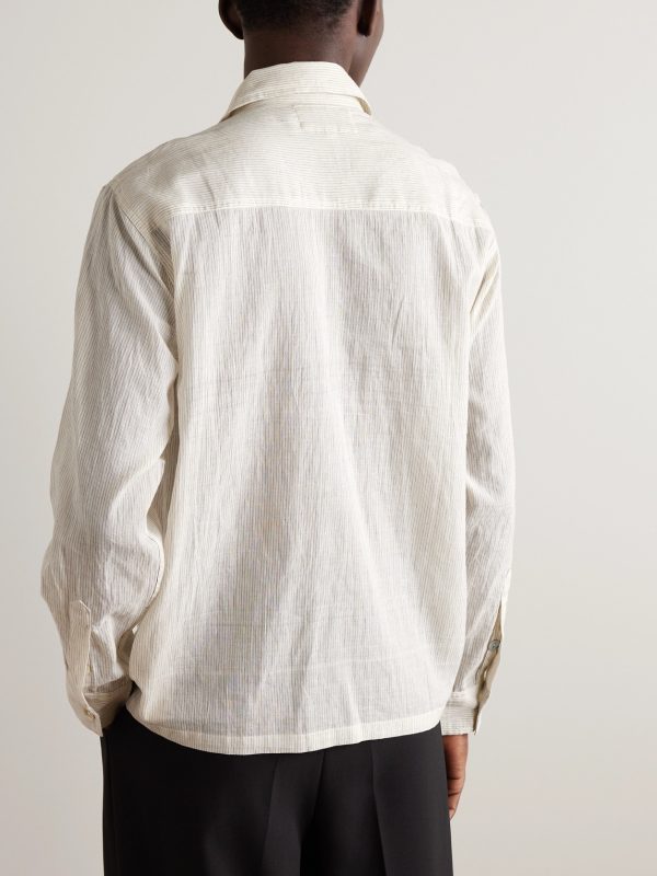 Embellished Striped Cotton Shirt - BK