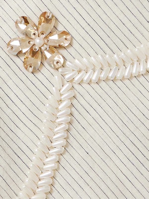 Embellished Striped Cotton Shirt - CU