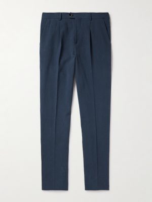 Slim-Fit Pleated Linen Trousers Slim-Fit Pleated Linen Trousers