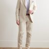 Unstructured Striped Linen, Wool and Silk-Blend Blazer - OU Unstructured Striped Linen, Wool and Silk-Blend Blazer - OU