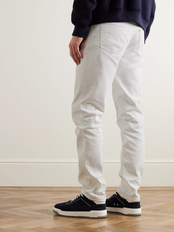 Slim-Fit Straight-Leg Logo-Embroidered Jeans - BK Slim-Fit Straight-Leg Logo-Embroidered Jeans - BK